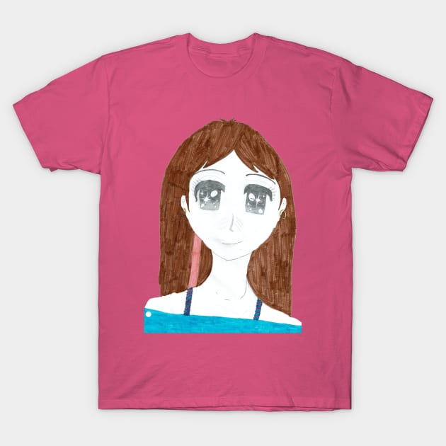 Expressive Anime Girl T-Shirt by themeyerstudio